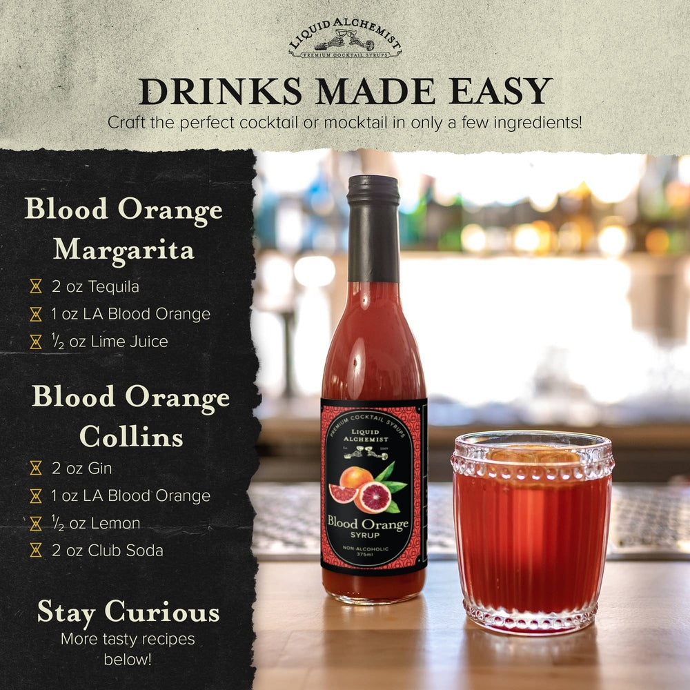 Liquid Alchemist Syrups - Liquid Alchemist Blood Orange Cocktail Syrup - 375ml