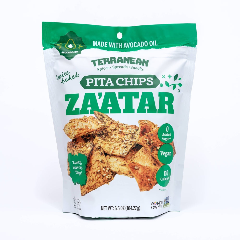 Terranean Herbs & Spices - Avocado Oil Za'atar Twice-Baked Pita Chips (6.5oz)