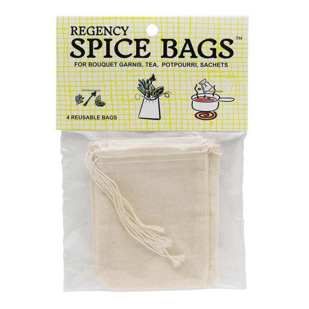HIC - Harold Import Co. - Regency Spice Drawstring Bags – Set of 4 for Cooking & Tea