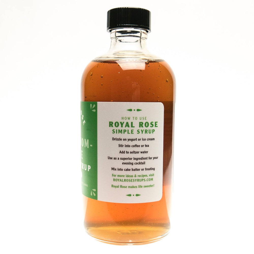 Royal Rose Syrups - Cardamom Clove Organic Simple Syrup - 8 oz