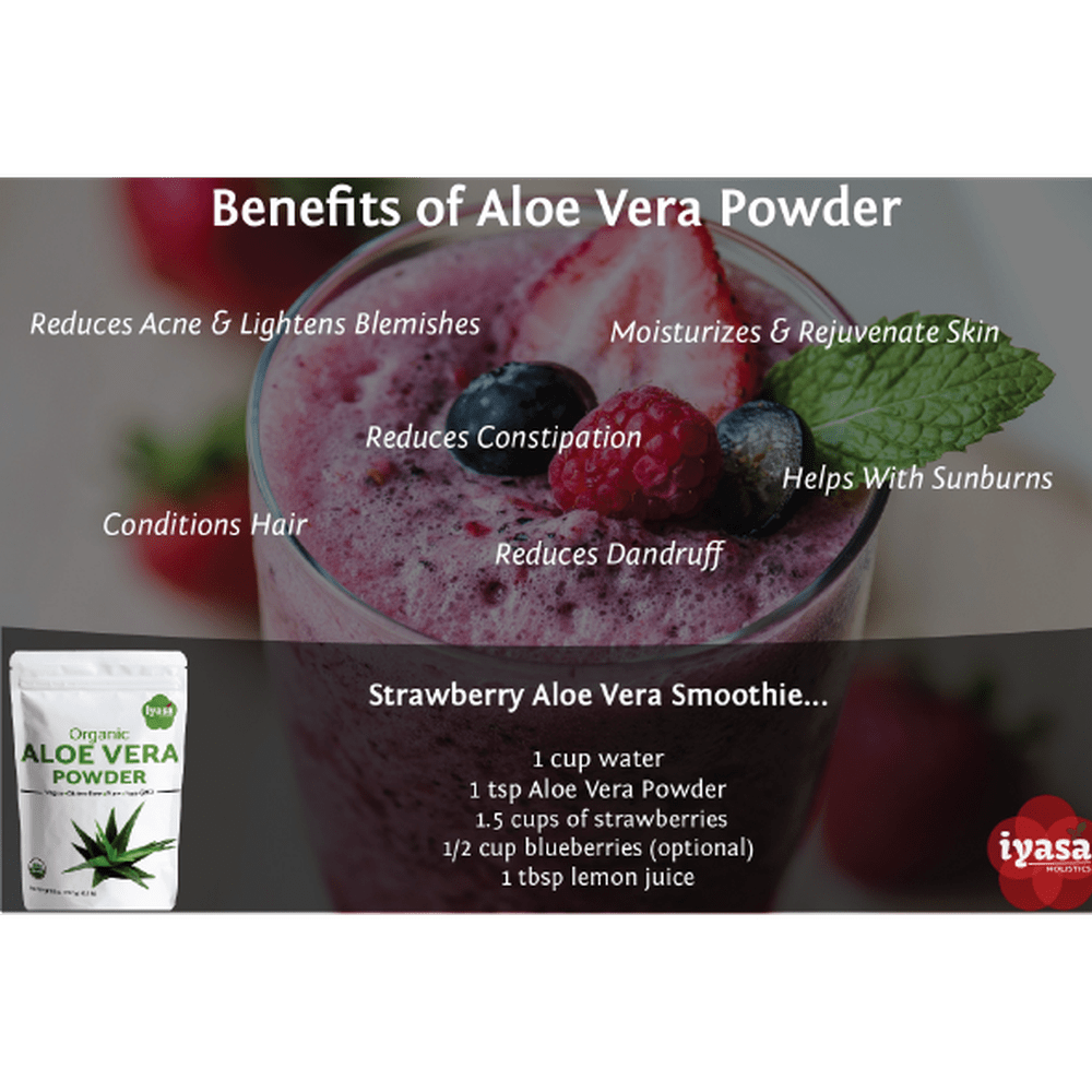 Iyasa Holistics - Organic Aloe Vera Powder - 8 oz