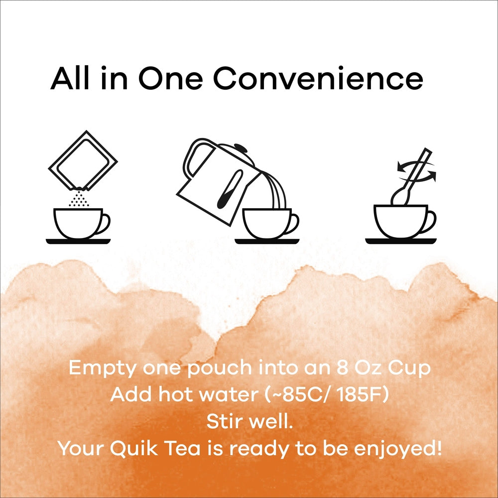Quik Tea - Turmeric Ginger Chai Tea Latte - 10 Count