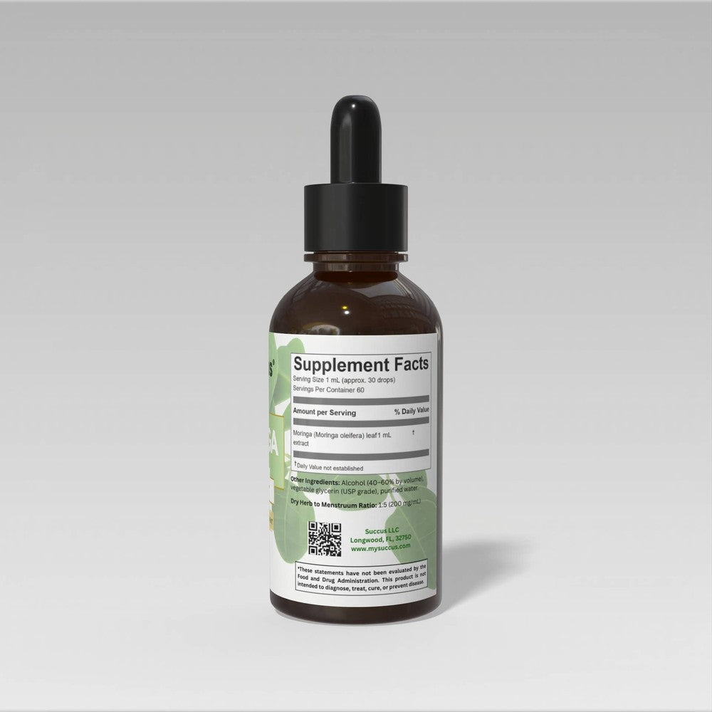 Succus - Moringa Tincture | Herbal Wellness Support - Alcohol Free / 1 fl oz