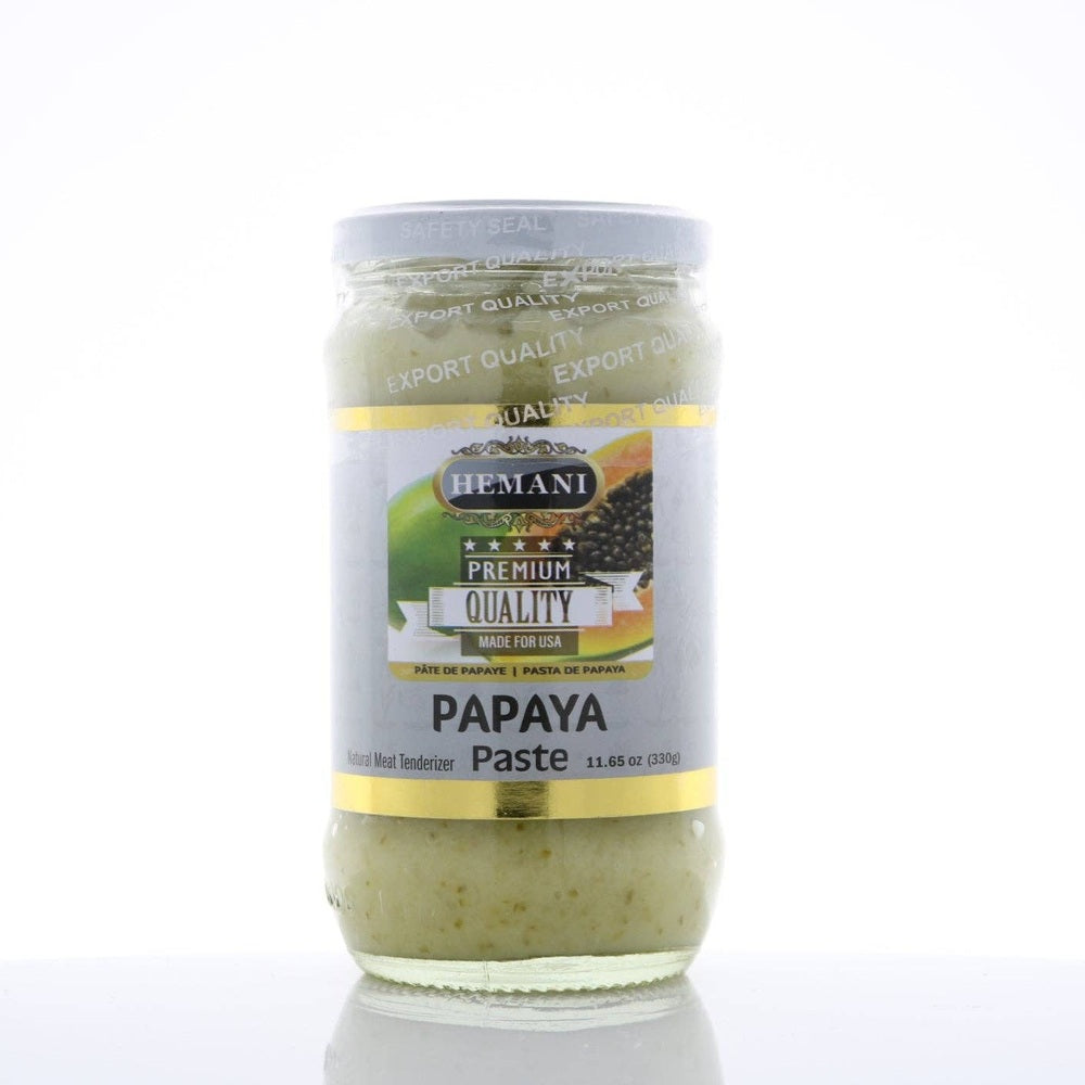 TMC Marketing - Hemani Papaya Paste 330g | Natural Papain Meat Tenderizer | Halal Certified | Alcohol-Free | Pakistani & Indian Cooking | Since 1949