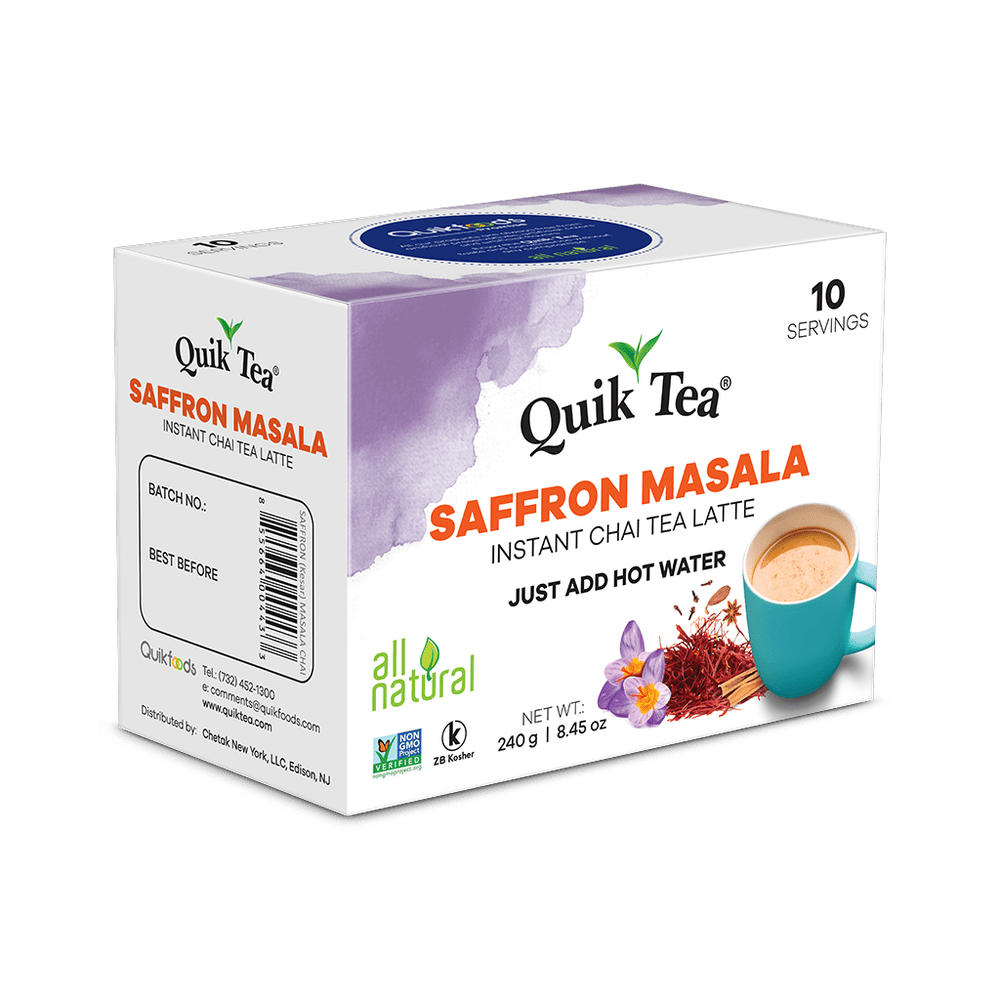 Quik Tea - Saffron Masala Chai Tea Latte - 10 Count