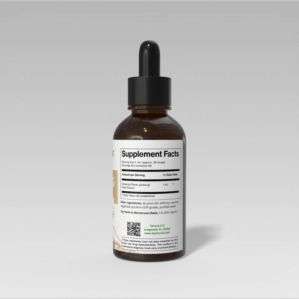 Succus - Ginseng Tincture – Resilient Herbal Vitality - Alcohol Free / 1 fl oz
