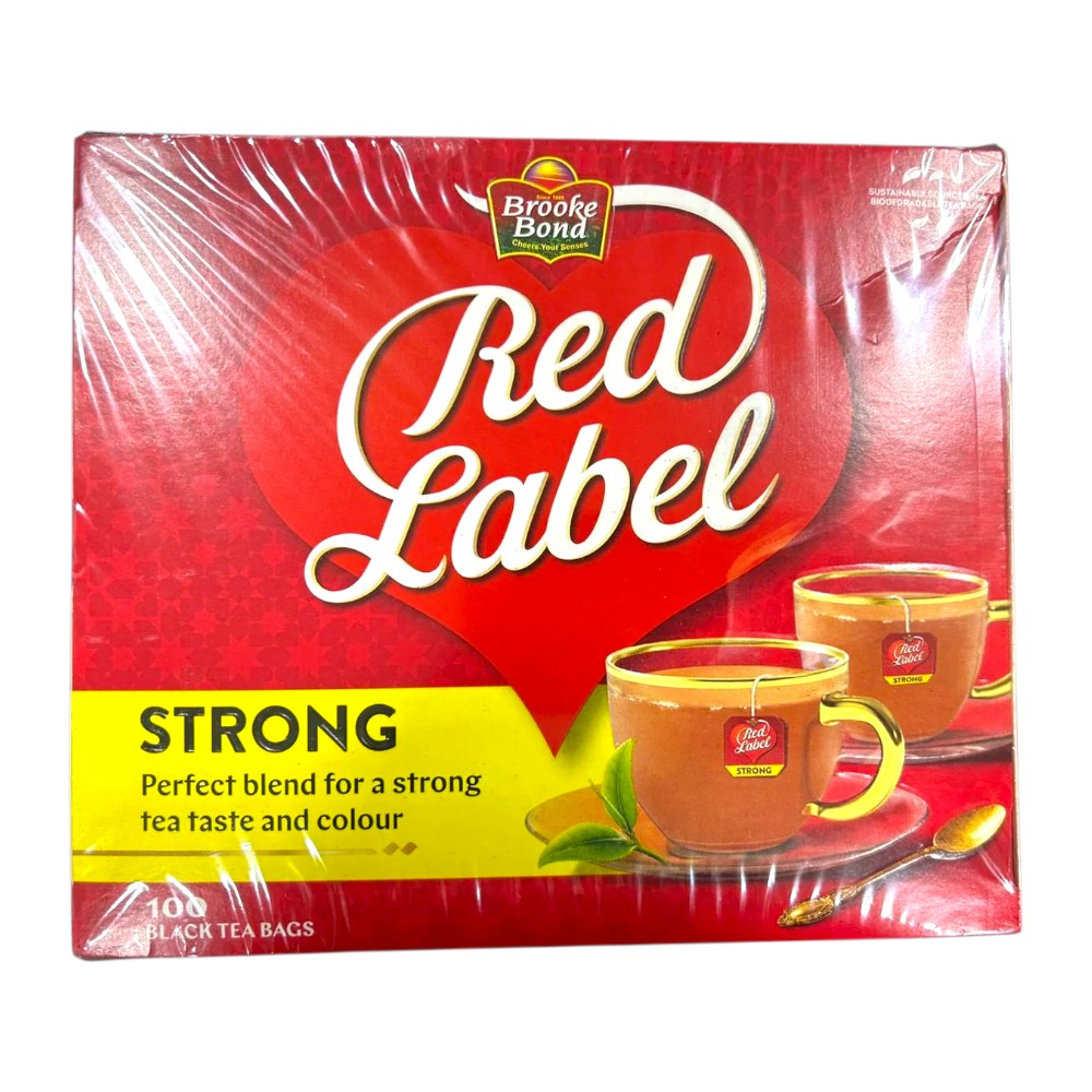 BROOKE BOND RED LABEL STRONG BLEND TEA 100 TEA BAGS