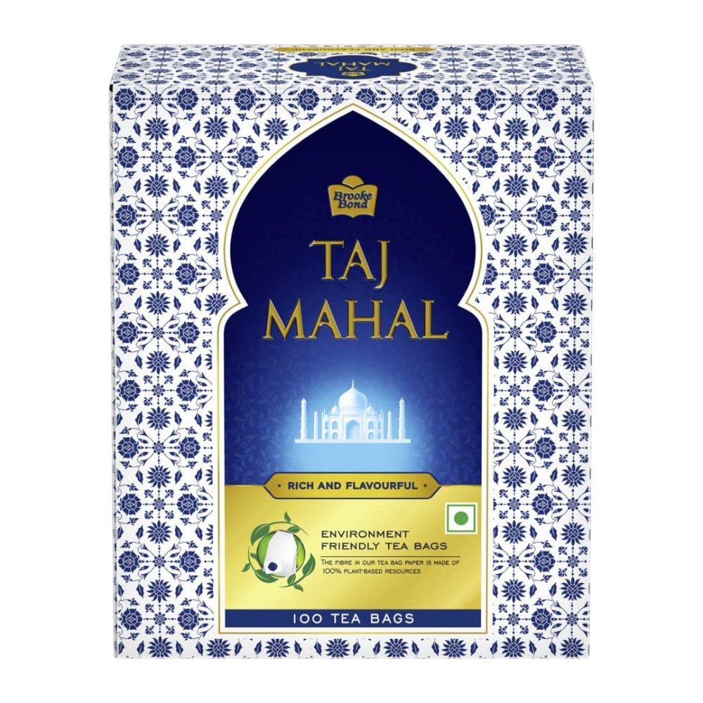 BROOKE BOND TAJ MAHAL TEA 100 TEA BAGS