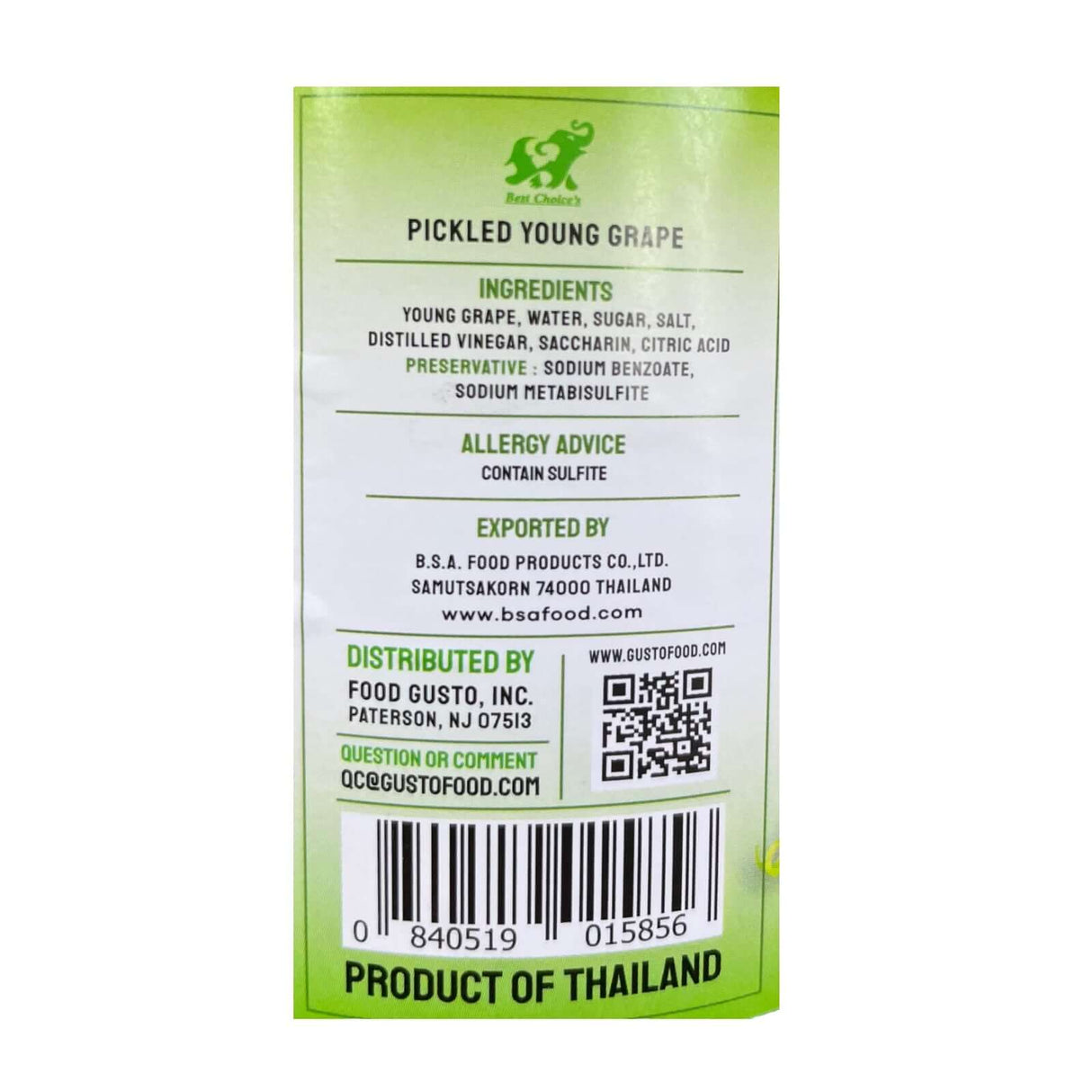 Best Choice's Pickled Young Grape