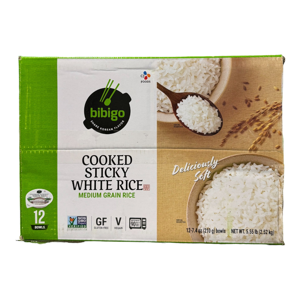 Bibigo Cooked Sticky white Rice Medium Grain Rice