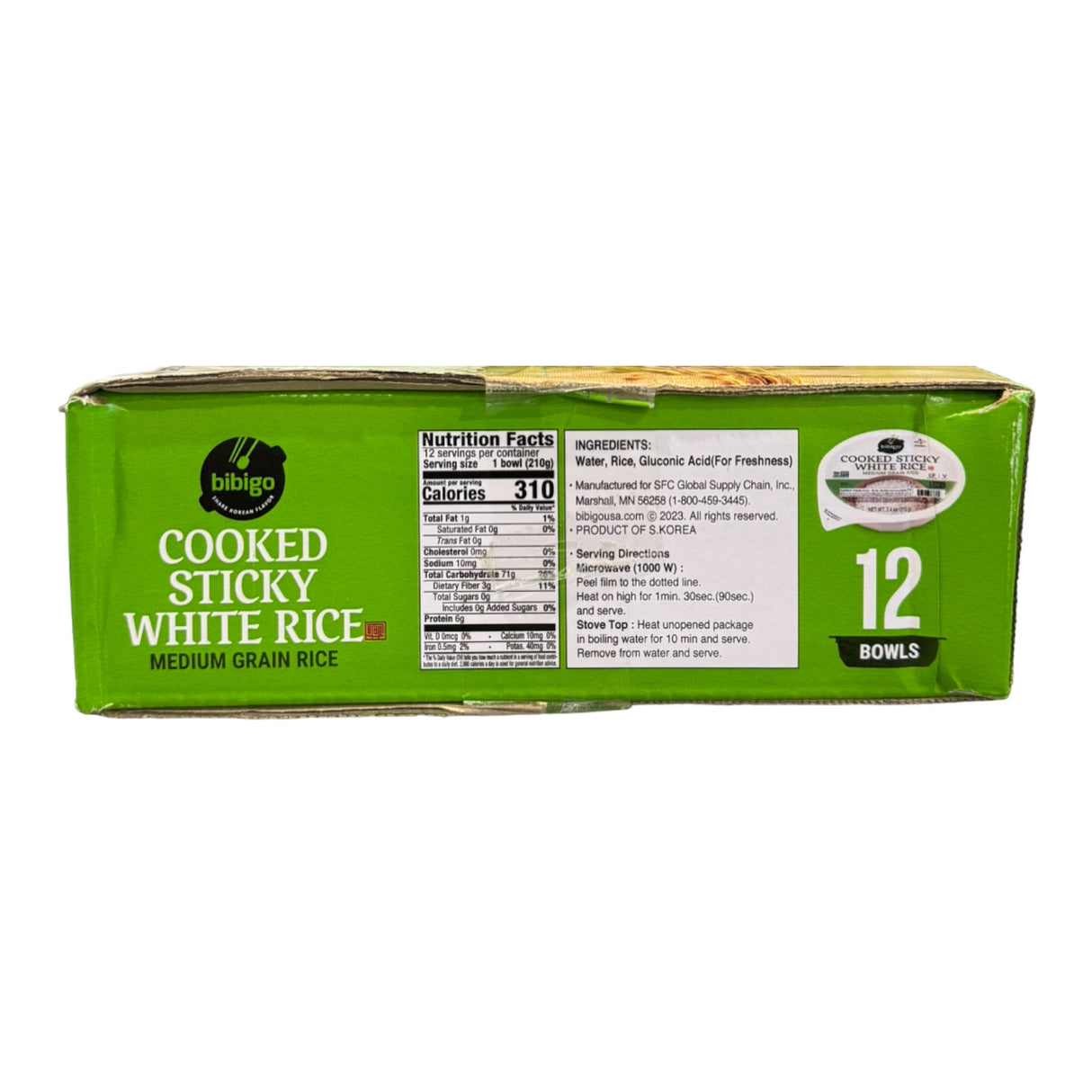 Bibigo Cooked Sticky white Rice Medium Grain Rice