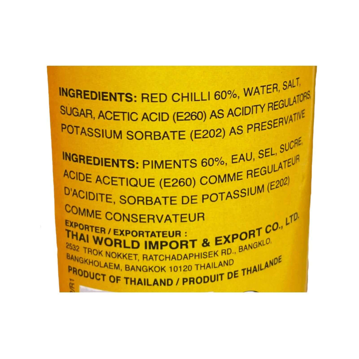 Cock Brand  Sambal Oelek Pickled Ground Chilli