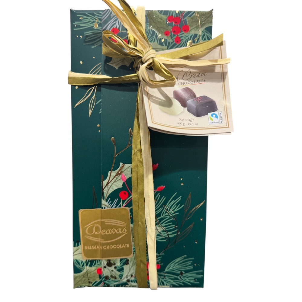 Deavas Assorted Filled chocolates, coated with dark, milk and white chocolate Gold 14.1oz