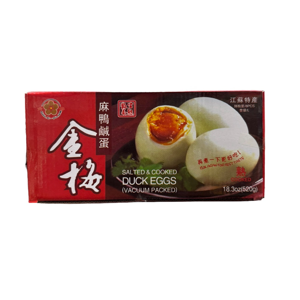 Gold-Plum Salted & Cooked Duck Eggs 8pcs
