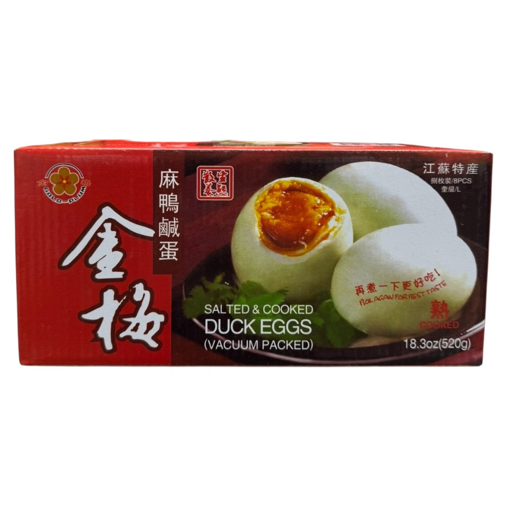Gold-Plum Salted & Cooked Duck Eggs 8pcs