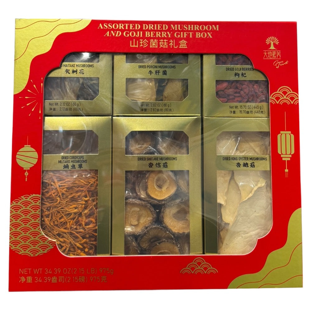 Grace of Earth Assorted Dried Mushroom and Goji Berry Gift Box