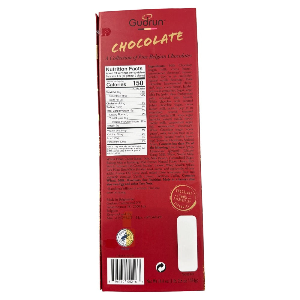 Gudrum Chocolate A Collection of Fine Bengian Chocolates 18.6oz