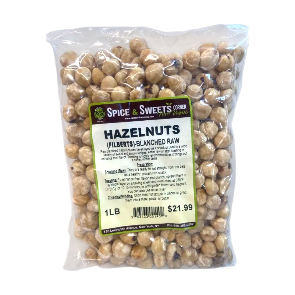 HAZELNUTS FILBERTS BLANCED RAW