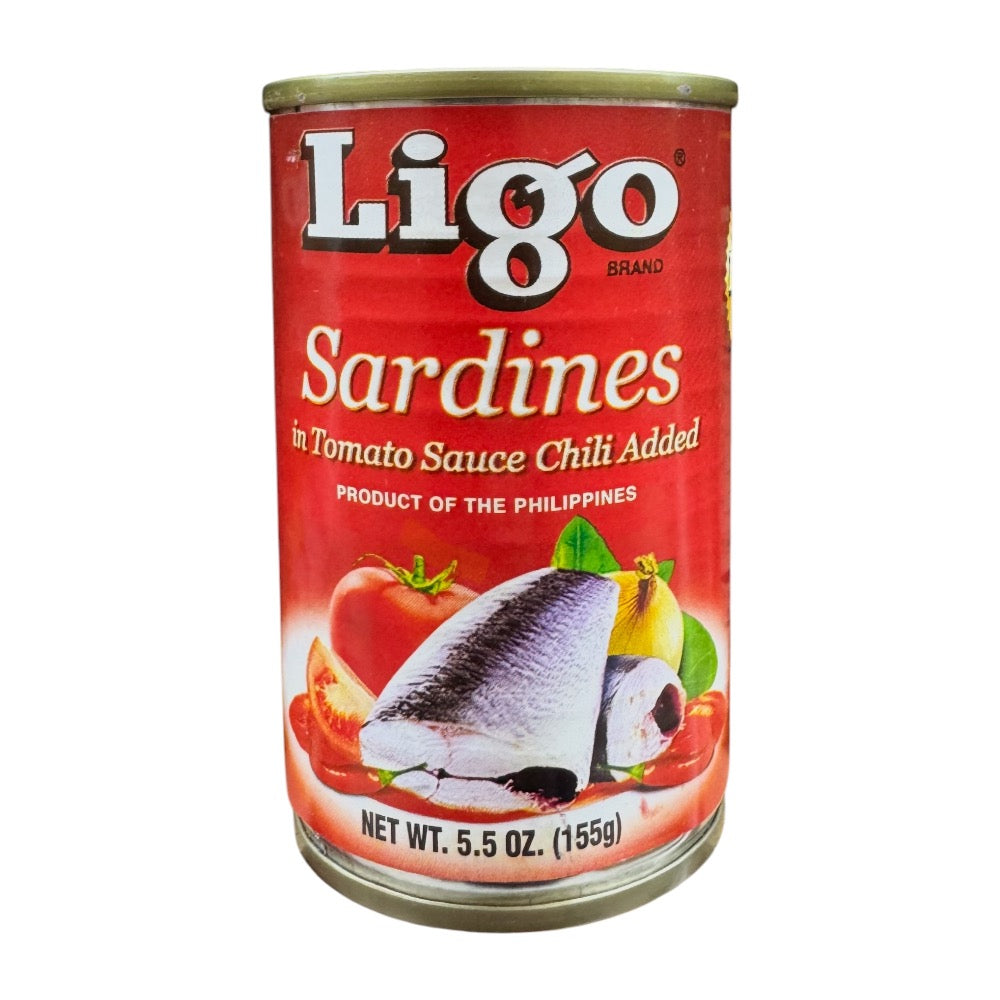 Ligo Brand Sardines in Tomato Sauce Chili Added