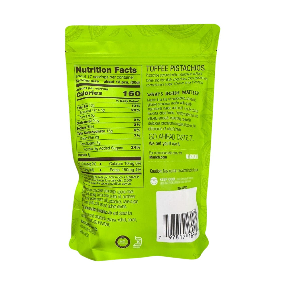 Marich Dark Chocolate Toffee Pistachio