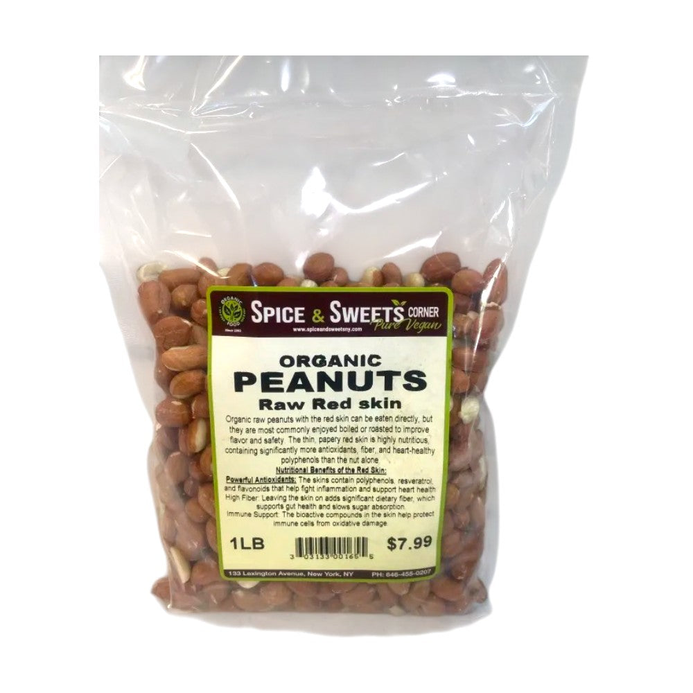 ORGANIC PEANUTS RAW RED SKIN