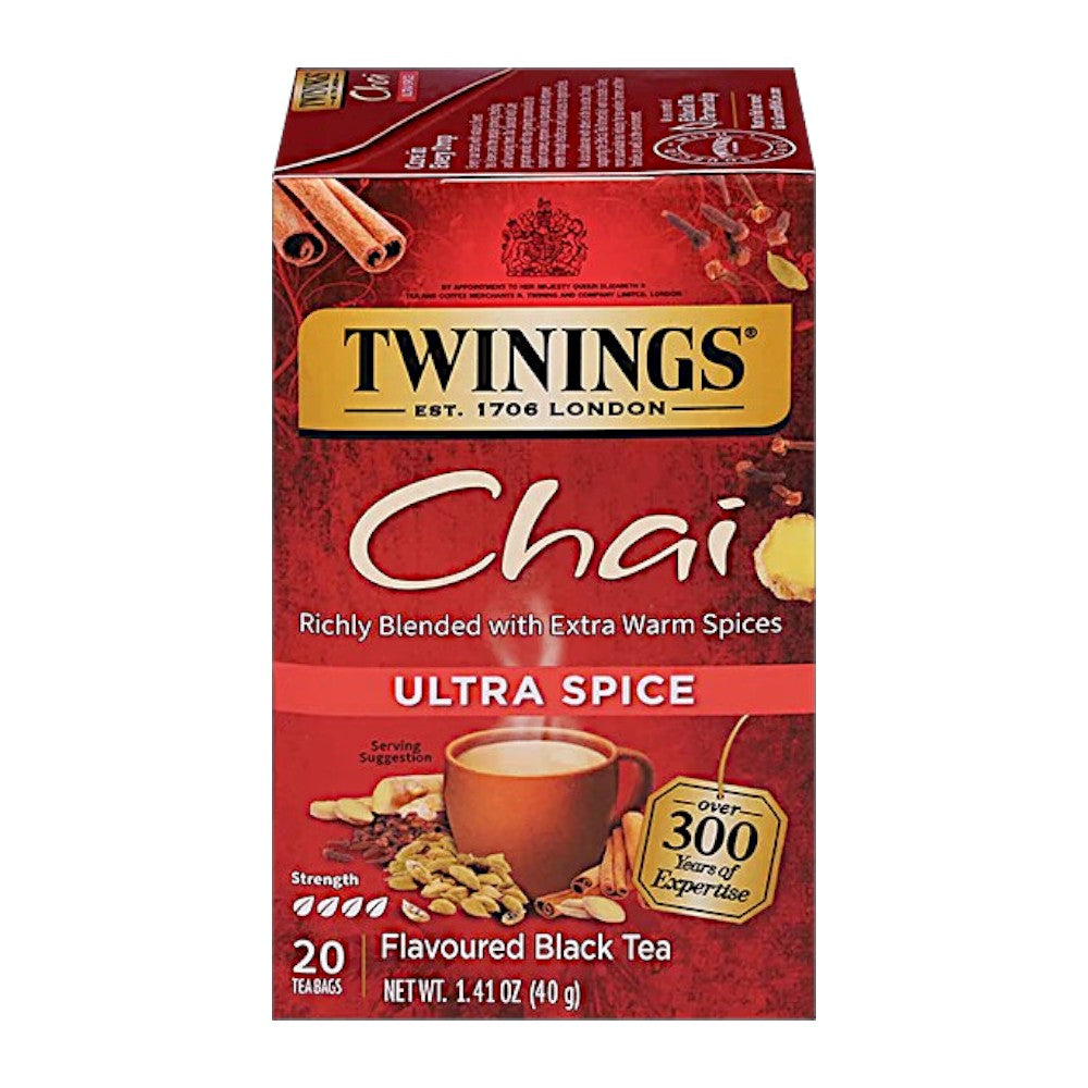 TWININGS CHAI RICHLY BLENDED WITH EXTRA WARM SPICES (ULTRA SPICE) TEA