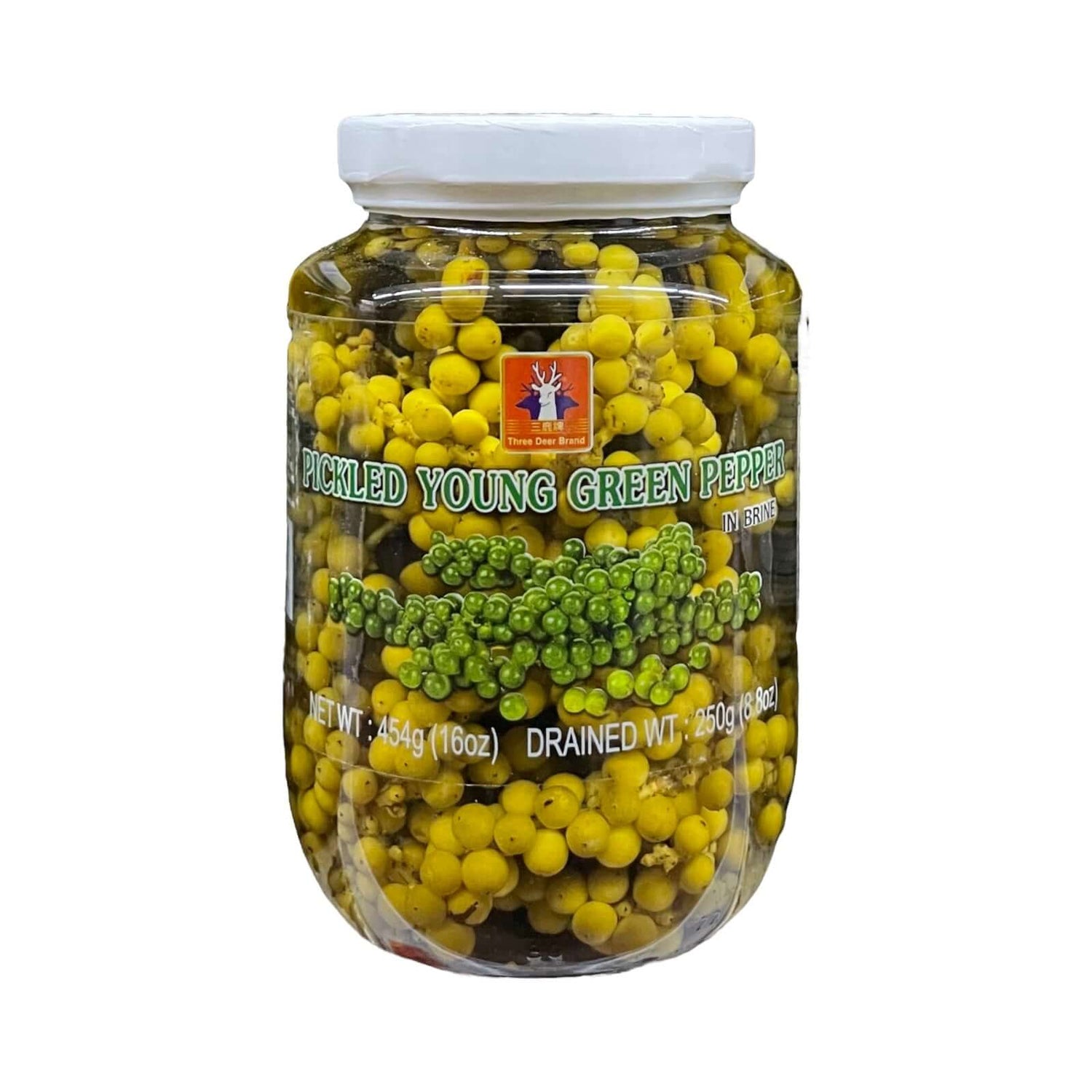 Three Deer Brand Pickled Young Green Pepper in Brine