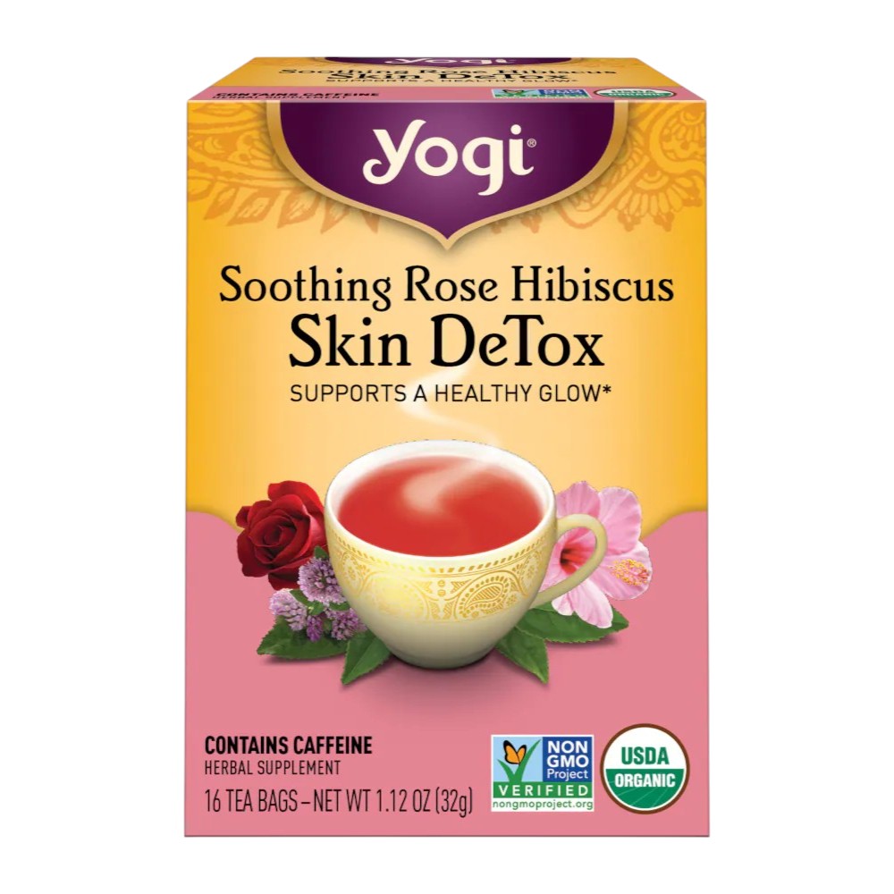 YOGI SOOTHING ROSE HIBISCUS SKIN DETOX TEA
