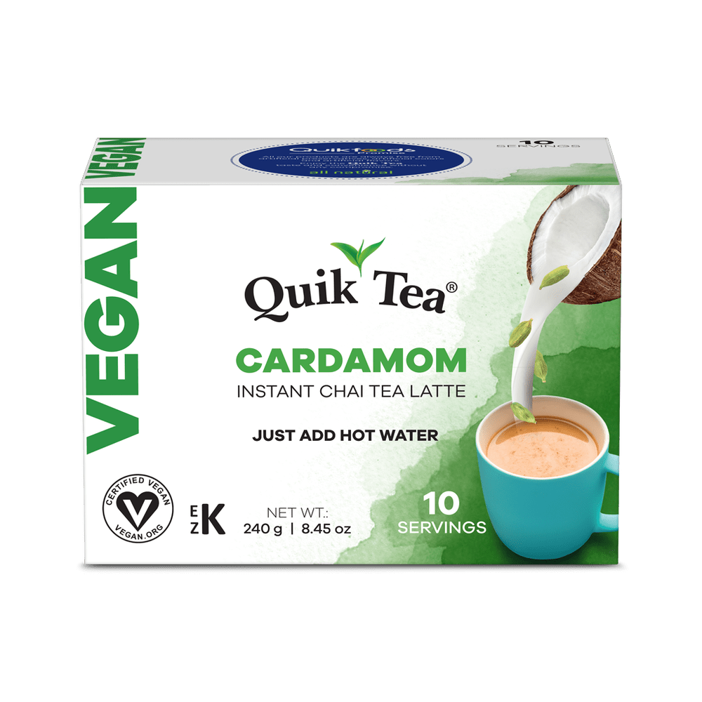 Quik Tea - Vegan Cardamom Chai Tea Latte - 10 Count