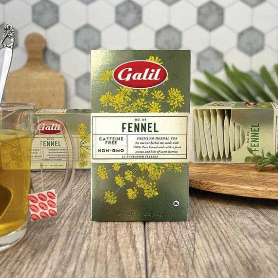 Galil Brands - Fennel Herbal Tea | 20' Tea Bags | 1.41 oz | Galil