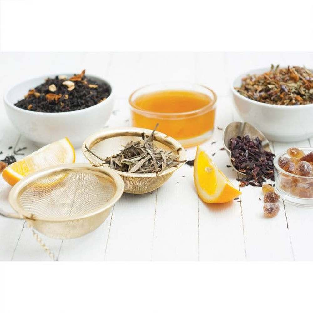 HIC - Harold Import Co. - HIC Kitchen Gold Mesh Snap Tea Ball Infuser, 2in