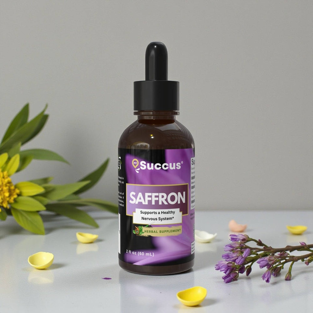 Succus - Saffron Tincture | Traditional Saffron Herbal Extract - Alcohol Free / 1 fl oz
