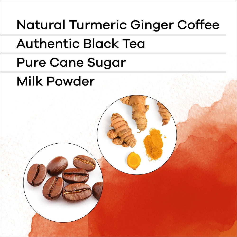Quik Tea - Quik Café Tumeric Ginger Coffee Latte - 10 Count