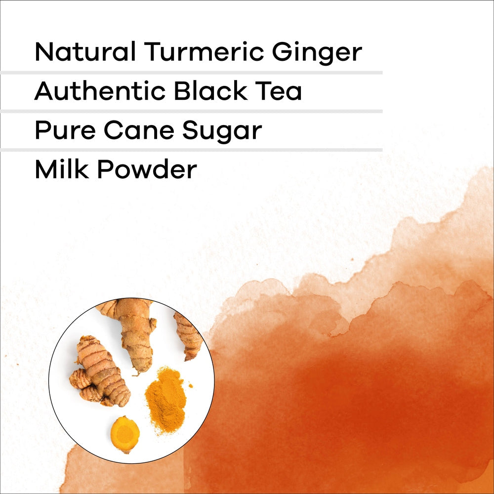 Quik Tea - Turmeric Ginger Chai Tea Latte - 10 Count