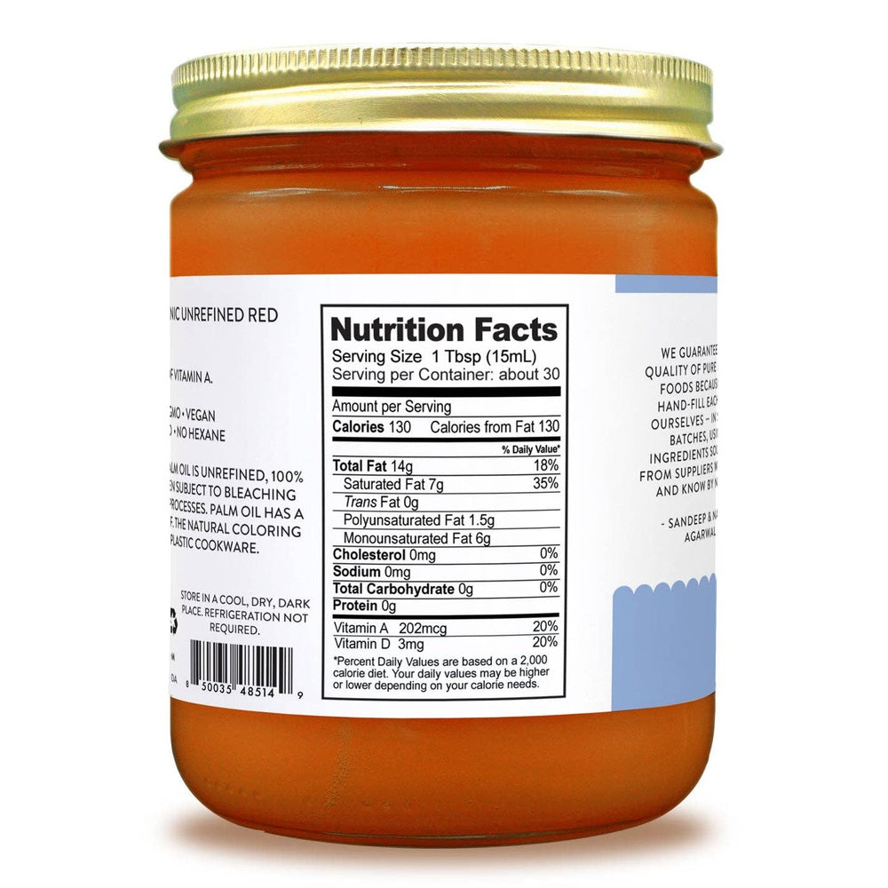 Pure Indian Foods - Red Palm Oil, Certified Organic - 12.6 oz