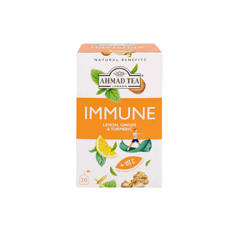 AHMAD TEA Immune Lemon, Ginger & Turmeric Tea 20 Tea Bags