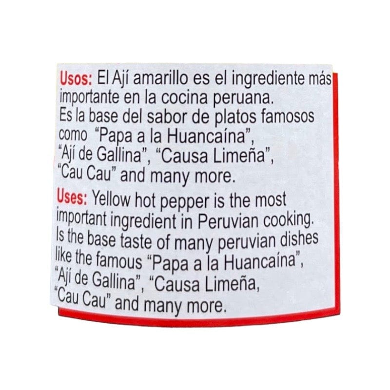 Doña Isabel  Aji Amarillo Yellow Hot Pepper Paste