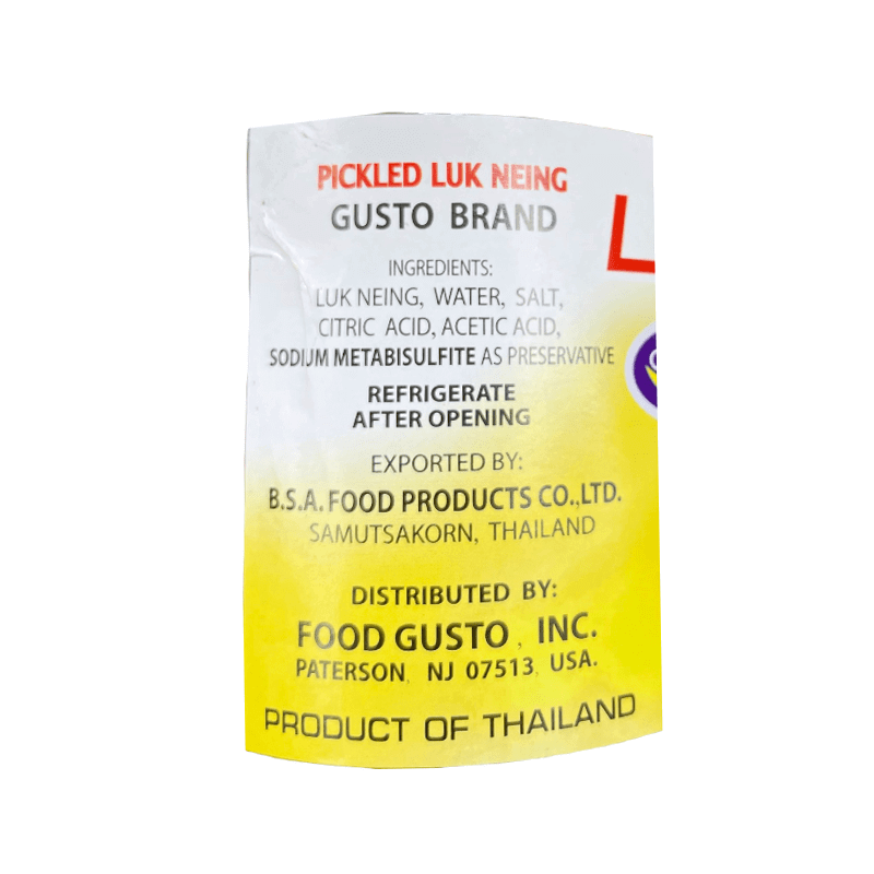 Gusto Brand Pickled Luk Neing Whole in Brine
