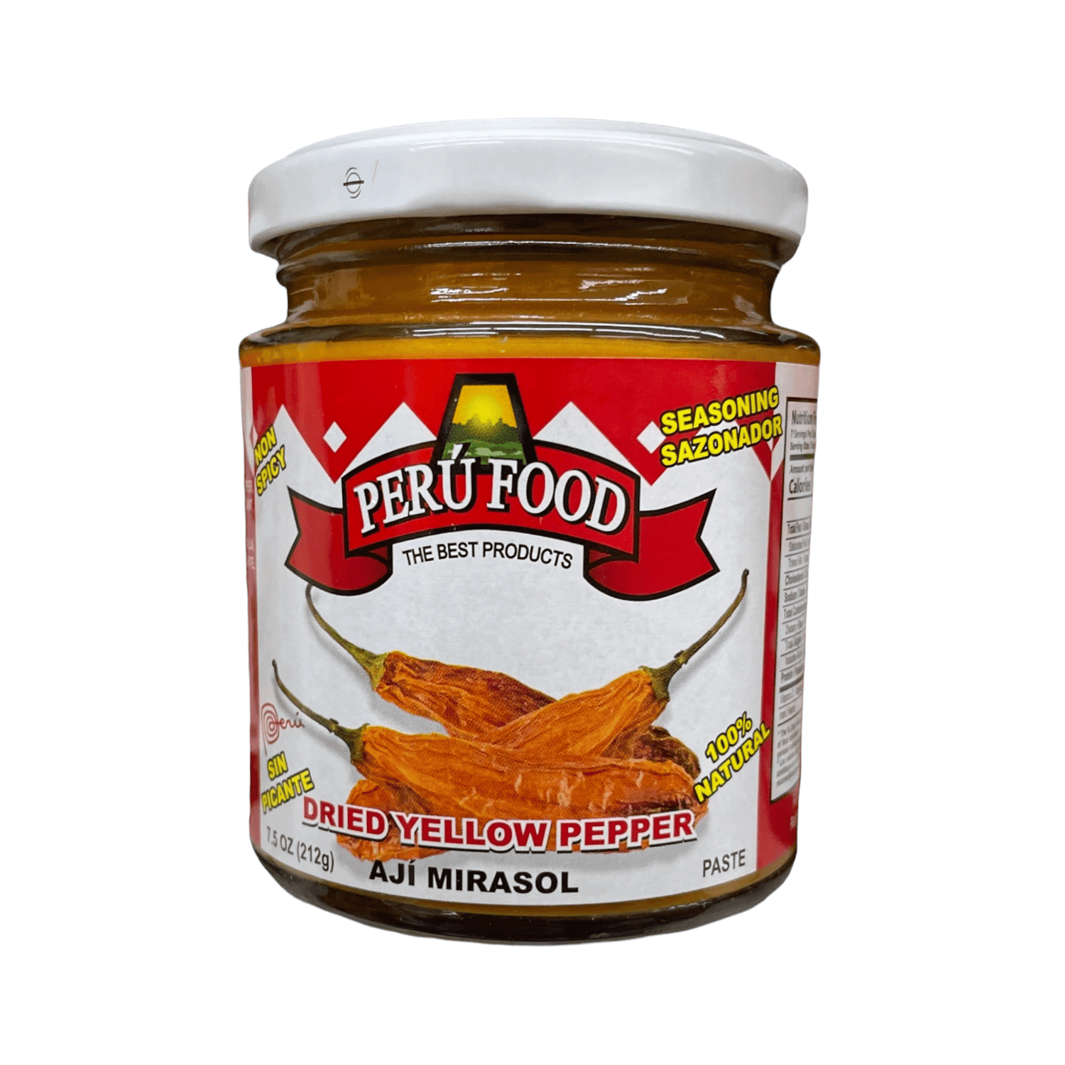 Peru Food Dried Yellow Pepper (Aji Mirasol) Mild Paste