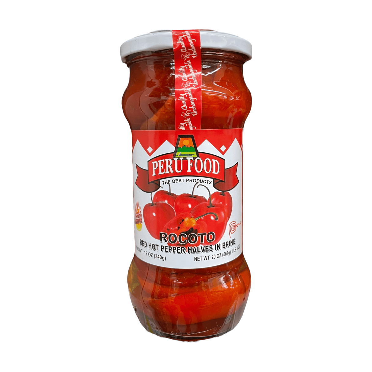 Peru Food Rocoto Red Hot Pepper Halves in Brine