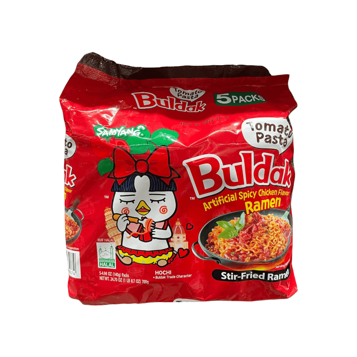 Samyang Buldak Tomato Artificial Spicy Chicken Flavor Stir-Fried Ramen