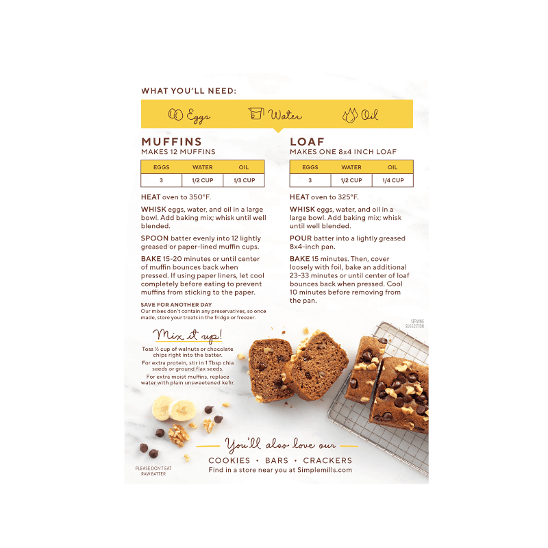 Simple Mills Almond Flour Baking Mix Banana Muffin & Bread