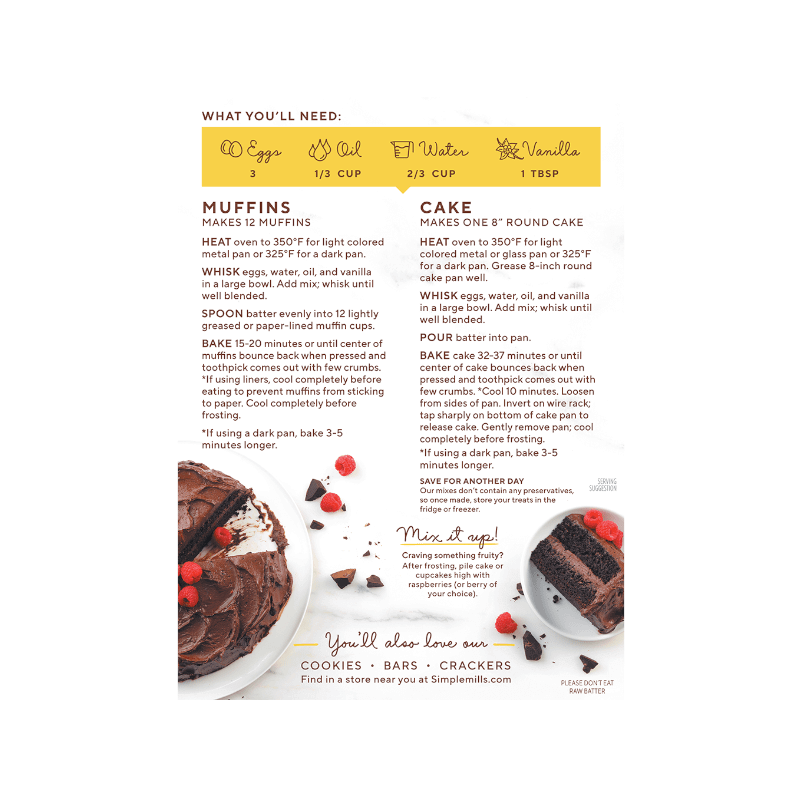 Simple Mills Almond Flour Baking Mix Chocolate Muffin & Cake