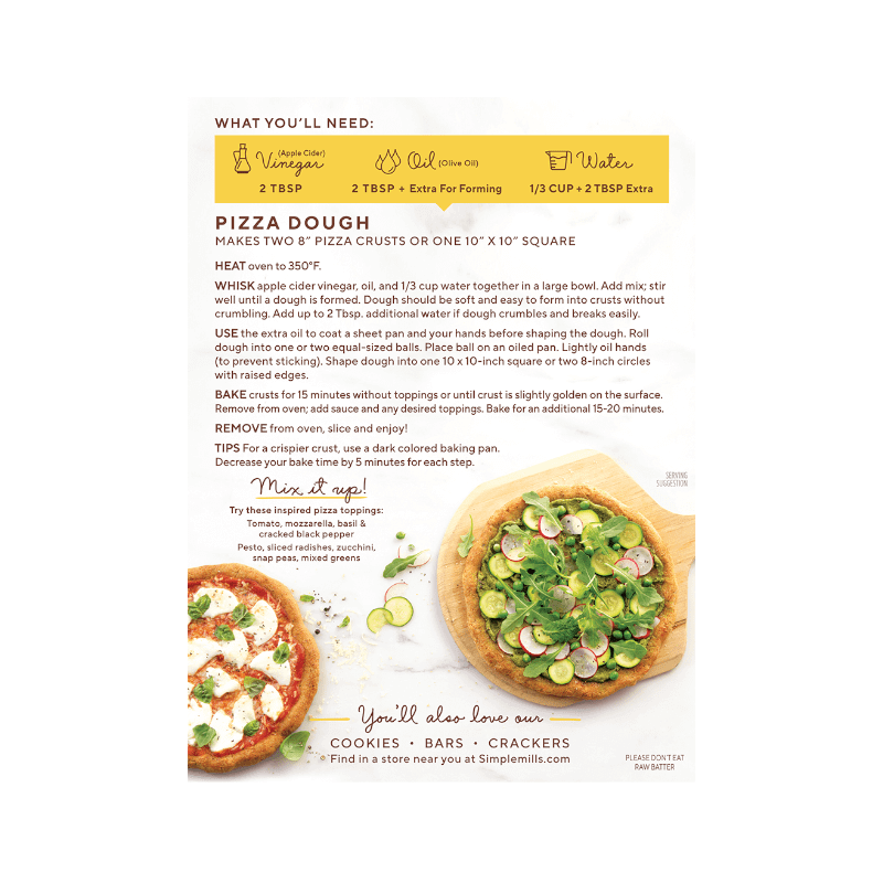 Simple Mills Almond Flour Baking Mix Pizza Dough