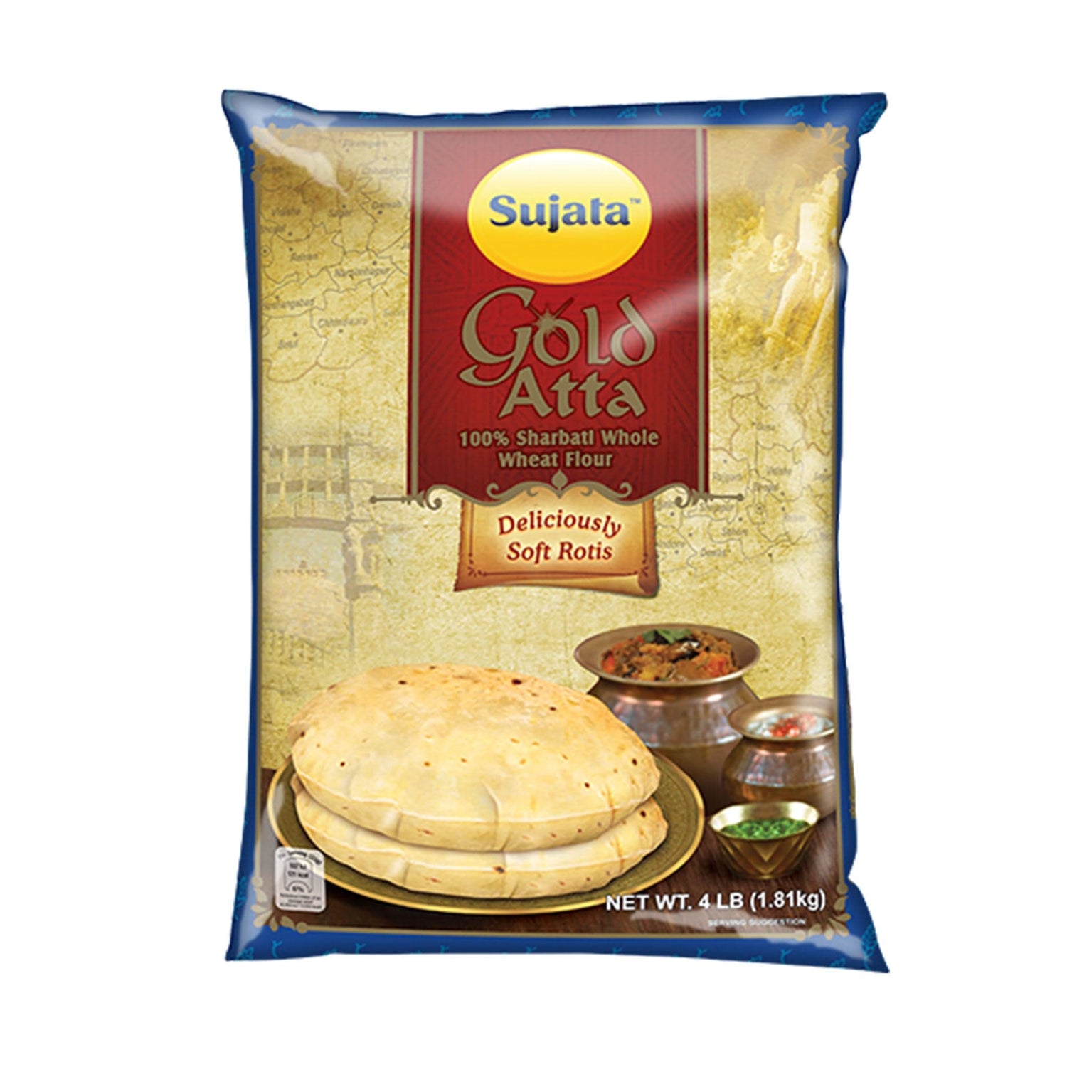 Sujata Gold Atta Whole Wheat Flour 20 LB