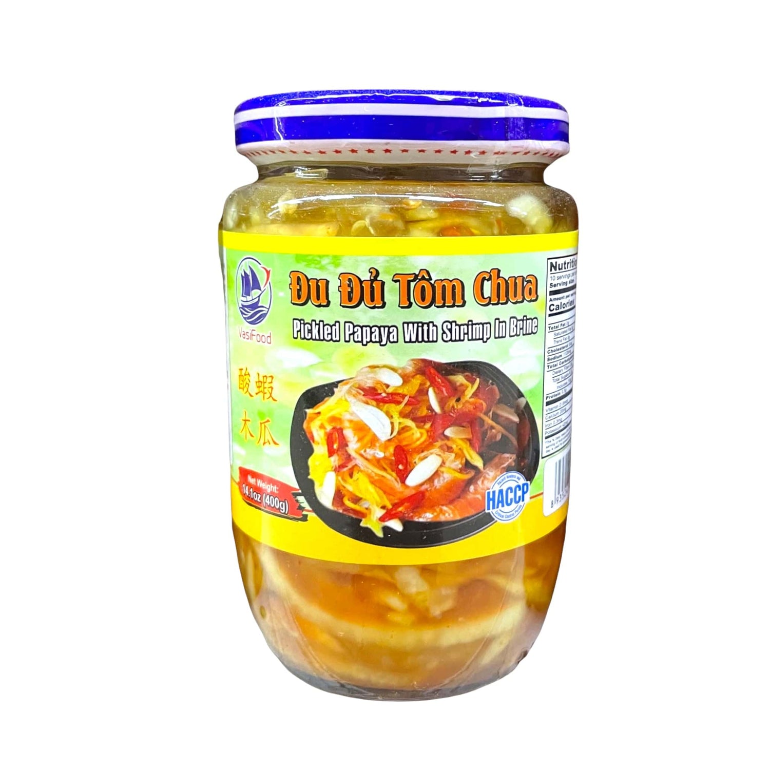 Vasi Food Pickled Papaya with Shrimp in Brine