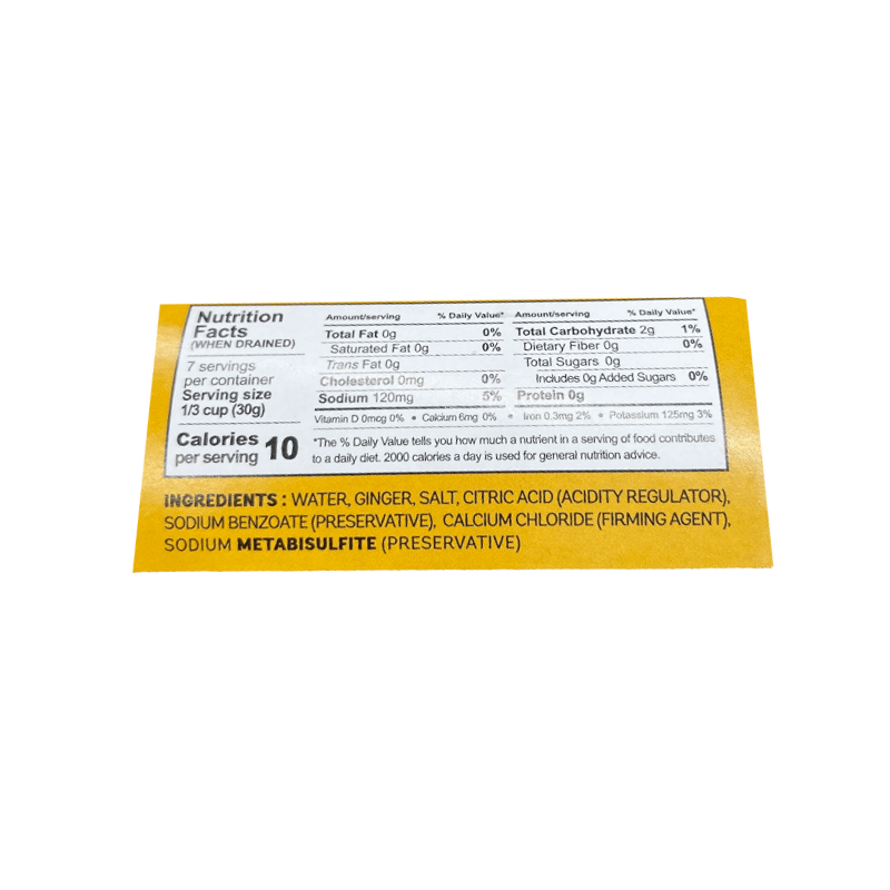 Wangderm Brand Shredded Pickled Ginger in Brine