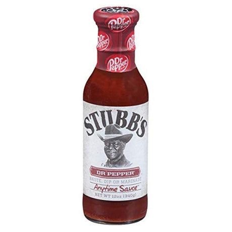 BBQ Sauce, Steak Sauce, Wing Sauce & Liquid Smoke - Stubb's Dr Pepper Dip Or Marinade Anytime Sauce