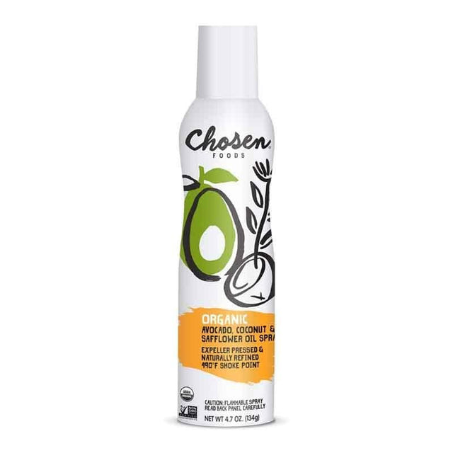 Chosen Foods Organic Avocado Coconut & Safflower Oil Spray - hot sauce market & more