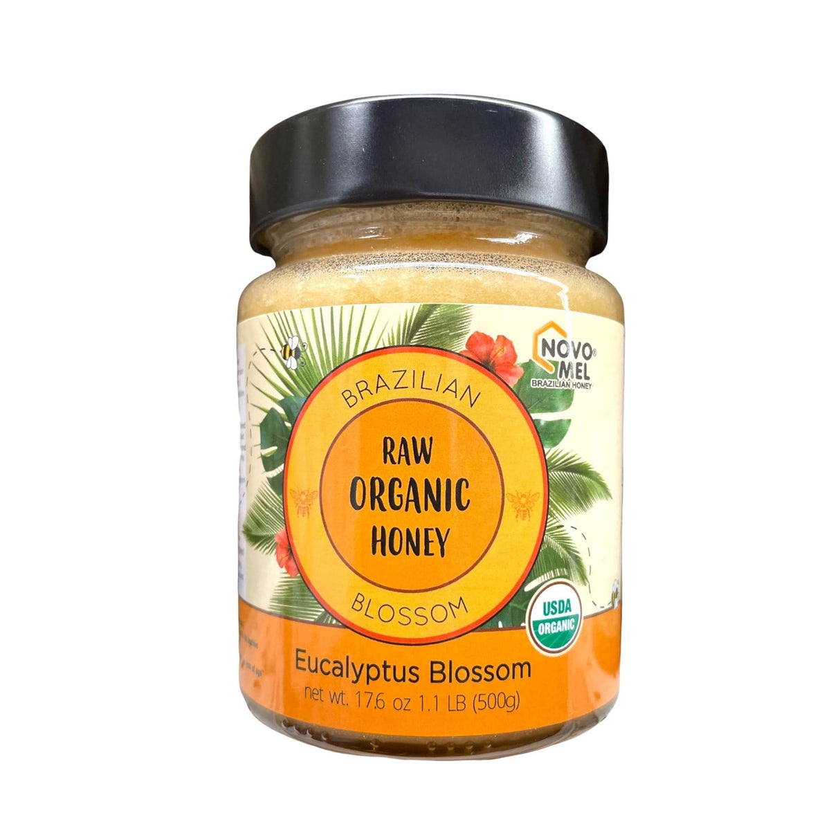 Honey, Syrups, Molasses & Nectars - Novo Mel Rain Forest Raw Organic Honey Eucalyptus